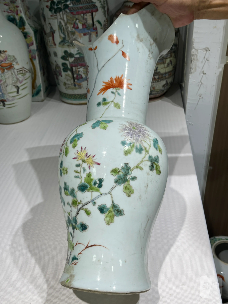 清代 粉彩花鸟纹瓶一组二十一件 - 图109